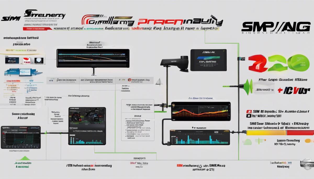 A diagram showcasing the different metrics of sim racing telemetry